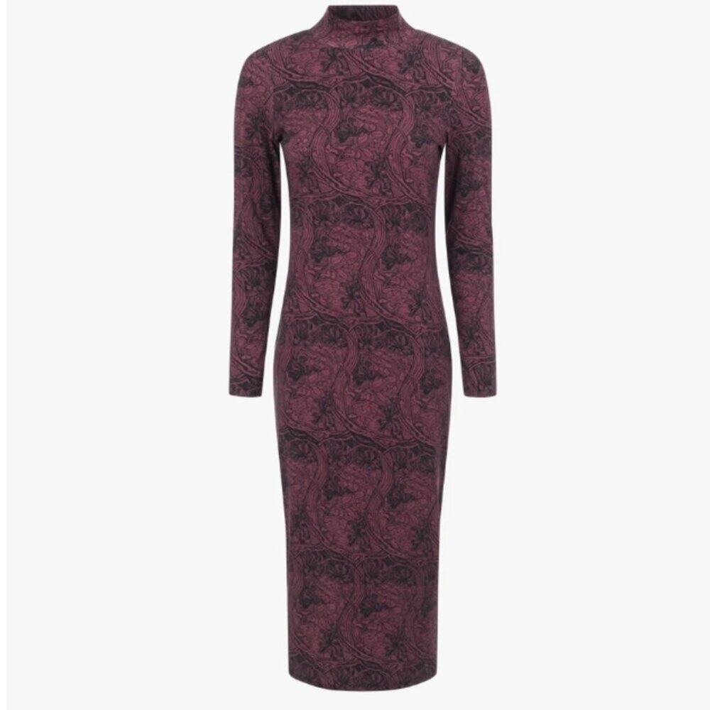 Ted Baker Elonar High Neck Printed Bodycon Dress 0 NWT - Picture 4 of 11